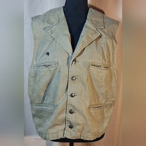 WYOMING TRADERS Tan Button-Up Vest